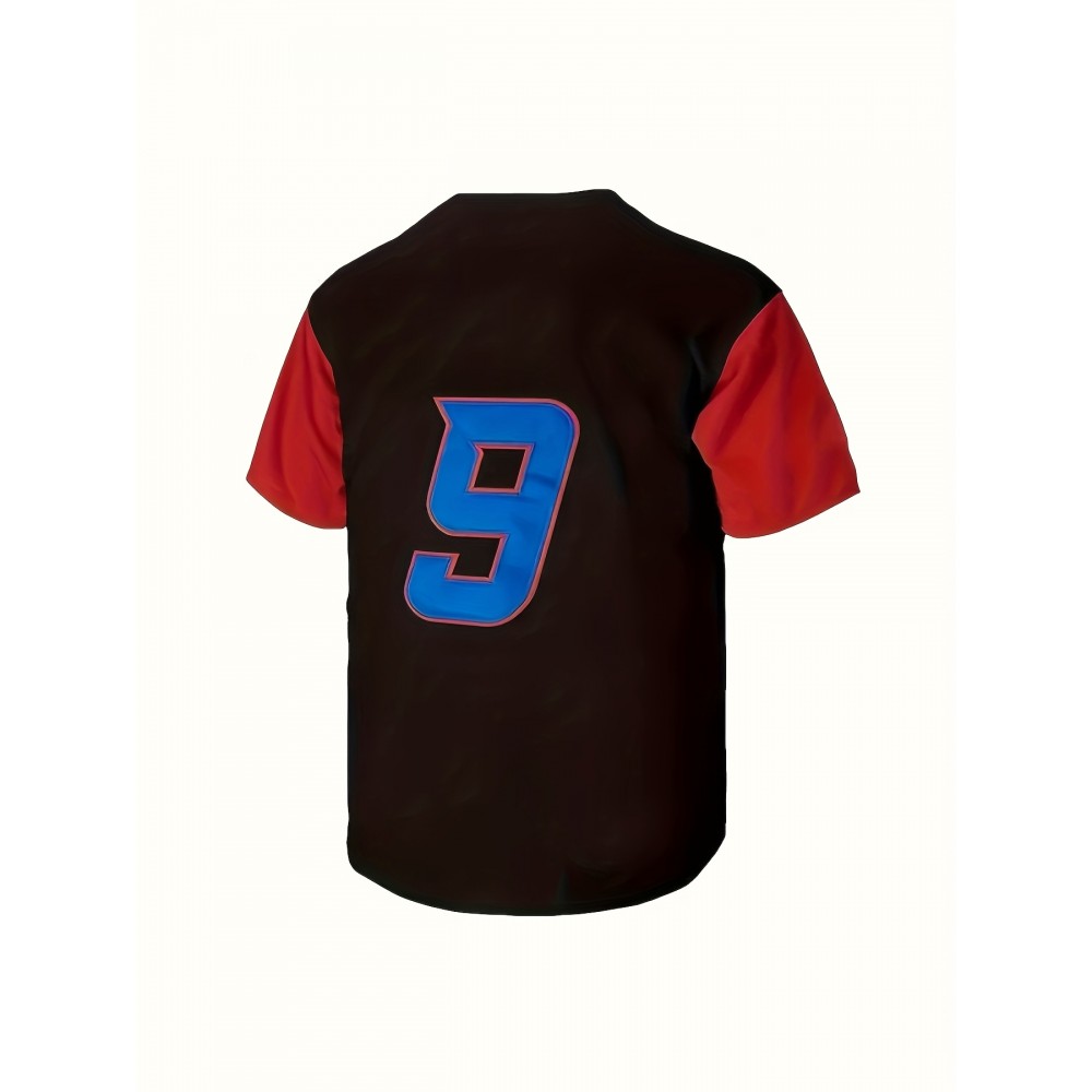 Men'S Puerto Rico #9 Embroidered Baseball Jersey Vintage