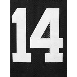 Men's #14 Black Basketball Jersey - Breathable Polyester Sports Shirt with Details, Loose Fit for Spring, Summer, and Fall, Sizes S-XXXL