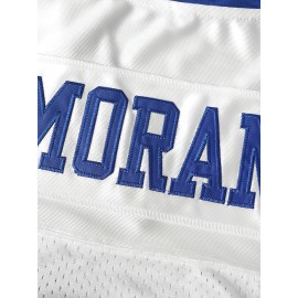 Men's #7 Embroidered Polyester Football Jersey, V-Neck Breathable Sports Shirt for Casual & Team Activities, Loose Fit Knit Fabric Top for Running, Hiking, Cycling - S-3XL