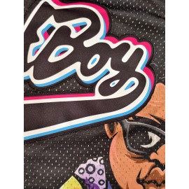 Men's Bad Boy Basketball Jersey 90s Hip-Hop Style - SMALLS 72 Graphic, Breathable Polyester Mesh, Loose Fit Sleeveless Tank Top for All-Season Casual & Sports Wear, Vibrant Design | Moisturewicking Fabric