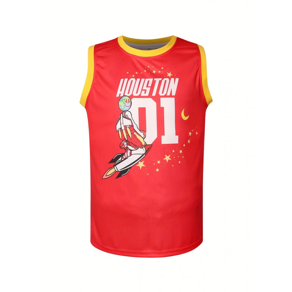 Rockets Houston Cactus Jack Astro World #01 Basketball Jersey Rockets Houston Cactus Jack Astro World #01 Basketball Jersey