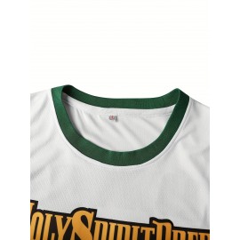 ST. John's Shamrocks Holy Spirit Prep #5 Edwards Jersey - Vintage Boyfriend Style Basketball Jersey, 100% Polyester Moisture-Wicking Lightweight Breathable, Sleeveless V-Neck Loose Fit for Men & Youth, Logo, All-Season Casual & Sports Wear