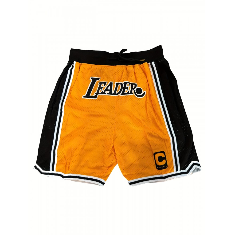 Men's Breathable Quick-Dry Basketball Shorts with Drawstring & Men's Breathable Quick-Dry Basketball Shorts with Drawstring &