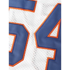 Men'S American Football Top # 54 White Sports Shirt Suitable For Street Training, Competitions, Spring/Summer/Autumn Wear S-XXXL