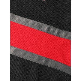 Men's #13 Black Embroidered Ice Hockey Sweater - Breathable Polyester, V-Neck Captain's Jersey with Classic Red & White Stripes, Ideal for Training, Competitions & Casual Wear in Spring, Summer, Fall, Hockey Jersey