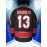 Men's #13 Black Embroidered Ice Hockey Sweater - Breathable Polyester, V-Neck Captain's Jersey with Classic Red & White Stripes, Ideal for Training, Competitions & Casual Wear in Spring, Summer, Fall, Hockey Jersey