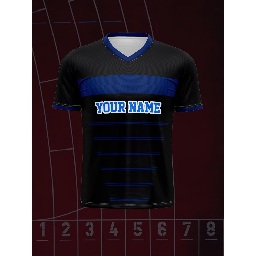 1pc Customizable Kids Football Jersey - Polyester V-Neck Soccer Shirt with Personalized Name & Number, Medium Stretch, All-Over Print, Casual Sports Top for Boys & Girls, Perfect for Training, Beach, Weekend - Knit Fabric, Regular Fit 1pc Customizable Kids Football Jersey - Polyester V-Neck Soccer Shirt with Personalized Name & Number, Medium Stretch, All-Over Print, Casual Sports Top for Boys & Girls, Perfect for Training, Beach, Weekend - Knit Fabric, Regular Fit