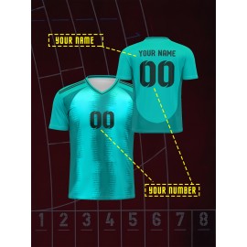 Customizable Youngsters' Soccer Jersey - V-Neck, Comfort Fit with Name & Number, Perfect for Sports & Outdoor Play