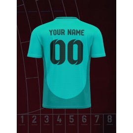 Customizable Youngsters' Soccer Jersey - V-Neck, Comfort Fit with Name & Number, Perfect for Sports & Outdoor Play