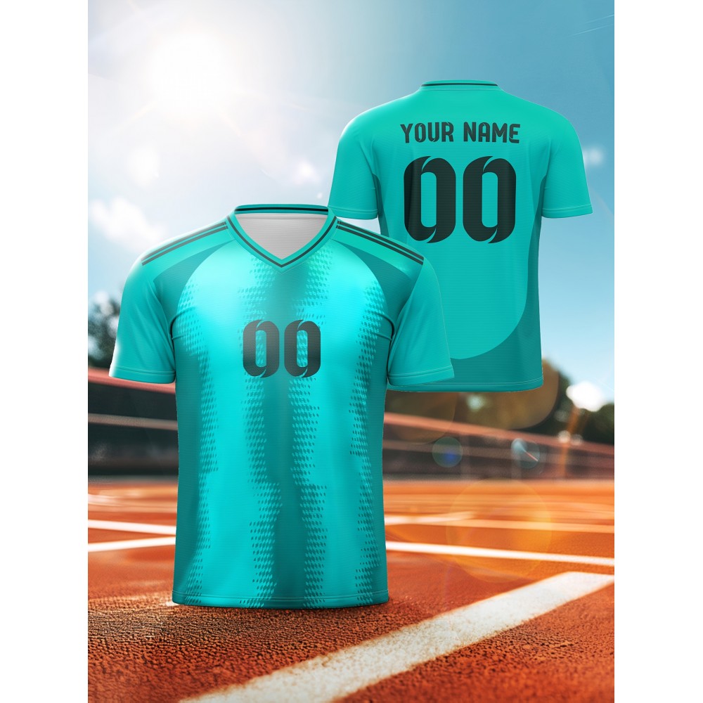 Customizable Youngsters' Soccer Jersey - V-Neck, Comfort Fit with Name & Number, Perfect for Sports & Outdoor Play Customizable Youngsters' Soccer Jersey - V-Neck, Comfort Fit with Name & Number, Perfect for Sports & Outdoor Play