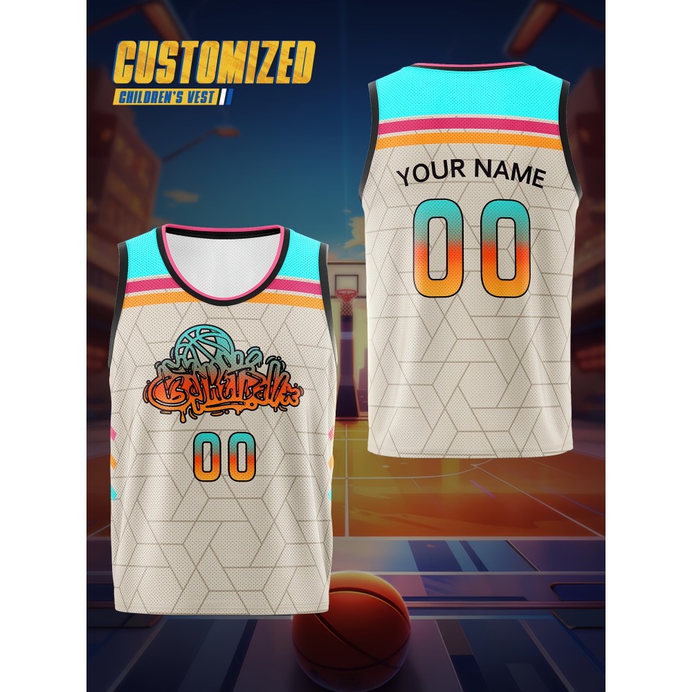 Customizable Basketball Jersey for Youngsters - Personalized Name & Number, Breathable & Comfortable, Ideal for Team Training, Running, and Casual Wea Customizable Basketball Jersey for Youngsters - Personalized Name & Number, Breathable & Comfortable, Ideal for Team Training, Running, and Casual Wea