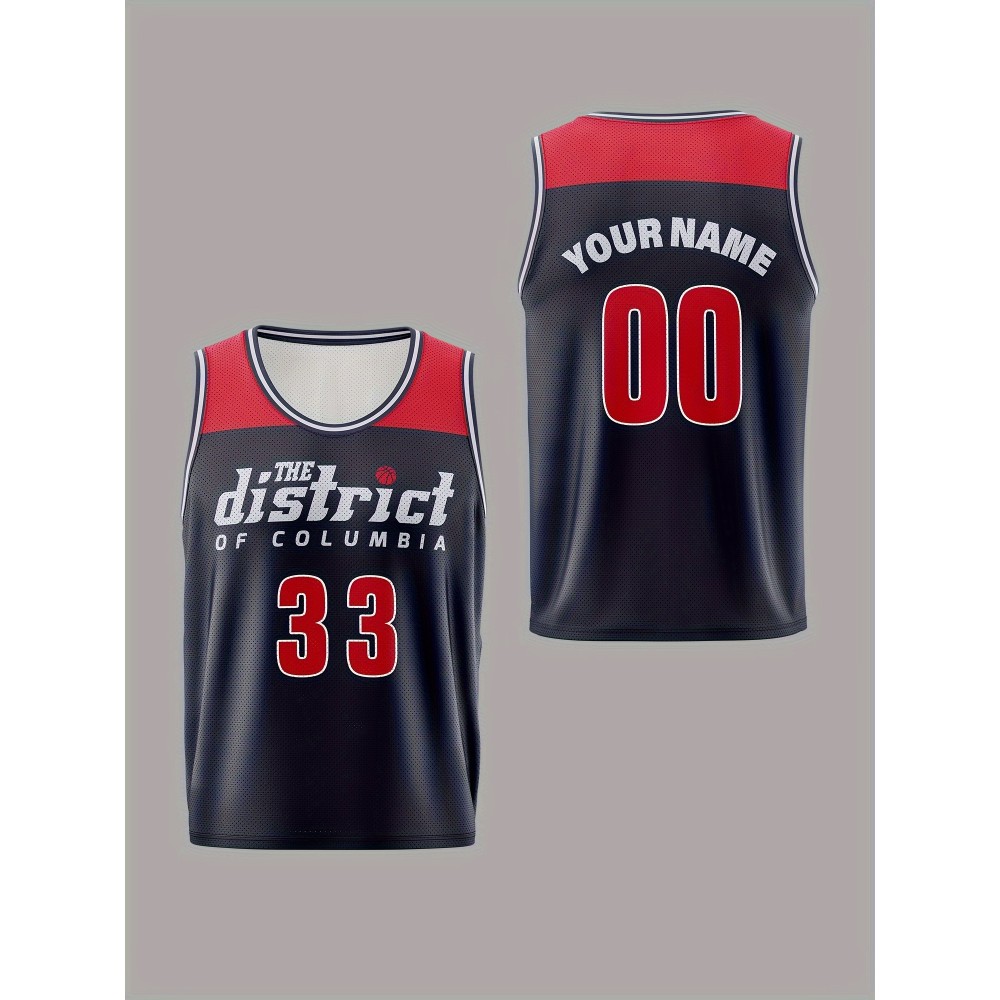 Customizable Kids' Basketball Jersey with Name and Number - Quick-Dry Polyester, Versatile Sports Vest for Boys & Girls - Breathable, Comfort Fit for Training, Outdoor Activities, Running & Parties - All Seasons, Knit Fabric, 100% Polyester Composition Customizable Kids' Basketball Jersey with Name and Number - Quick-Dry Polyester, Versatile Sports Vest for Boys & Girls - Breathable, Comfort Fit for Training, Outdoor Activities, Running & Parties - All Seasons, Knit Fabric, 100% Polyester Composition